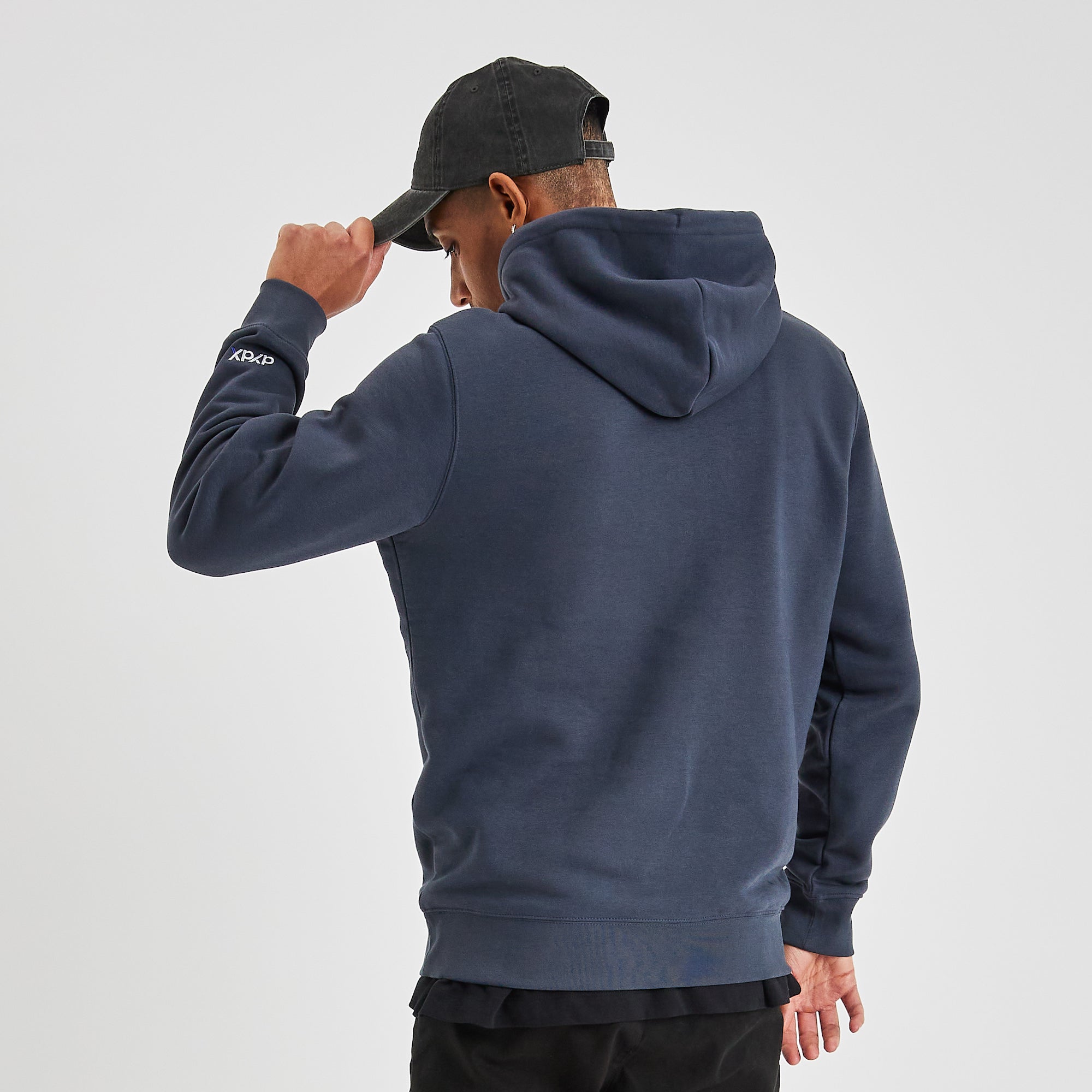 トップス Xogul studio eyeleted logo hoodie navy Xogul studio eyeleted logo hoodie navy